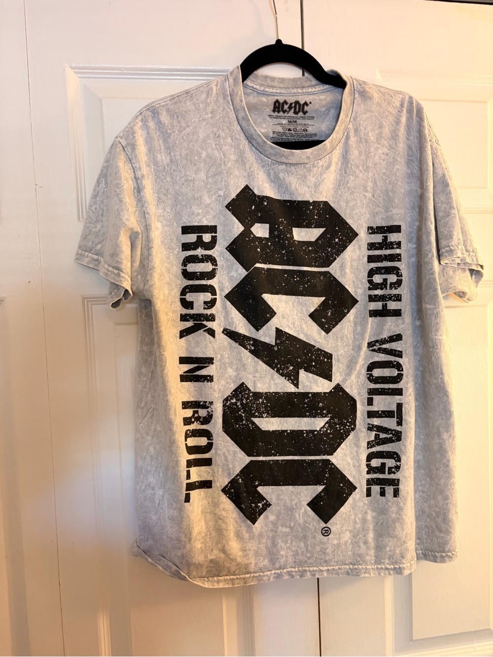 AC/DC Black & Heather Gray 'High Voltage Rock N Roll' Short Sleeve Tee